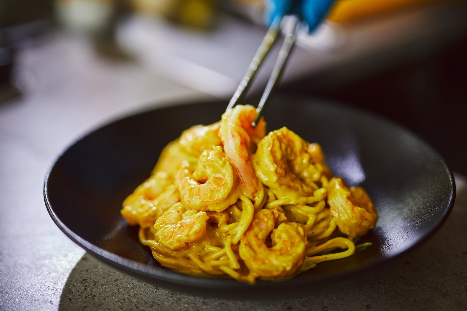 CURRY SHRIMP PASTA - Frescamar