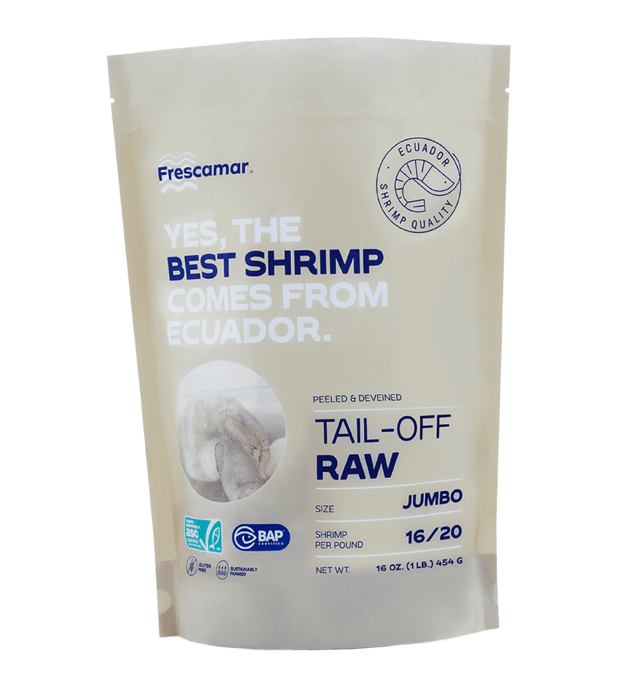 Raw Shrimp Tail-Off Jumbo - Frescamar